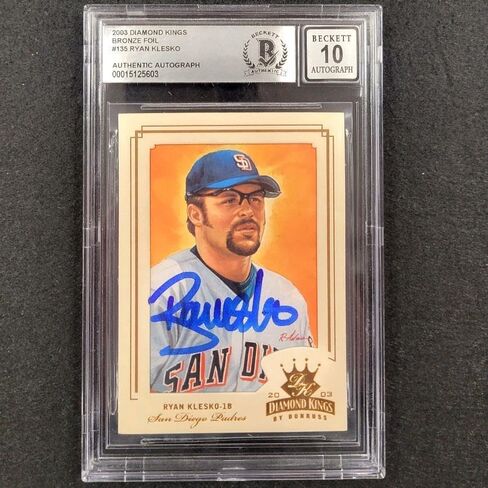 وقع رايان كليسكو على توقيع 2003 Diamond Kings Bronze Foil 135 بطاقة BAS 10 auto - بطاقات البيسبول الموقعة من MLB in Saudi Arabia