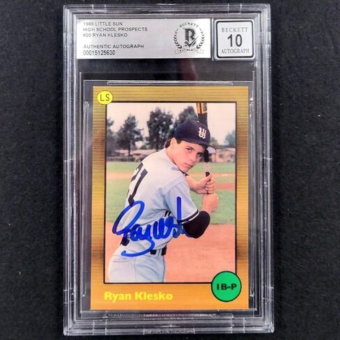 وقع رايان كليسكو على بطاقة Little Sun High School لعام 1989 Pre RC Card BAS 10 auto - بطاقات البيسبول الموقعة من MLB in Saudi Arabia