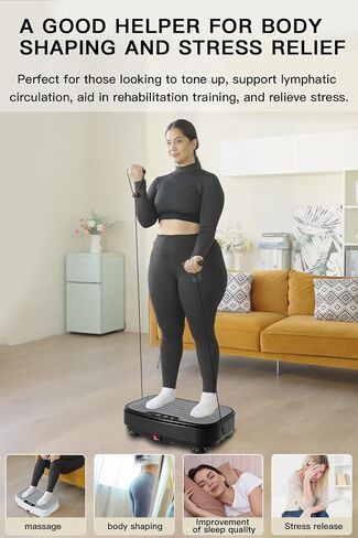Vibration Plate Exercise Machine, Power Waver Vibration Plate Platform for Lymphatic Drainage Whole Body Vibration Plate Machine Helps Weight Loss Shaping 330lbs in Saudi Arabia