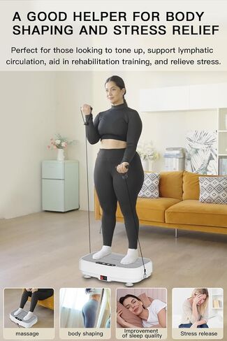 Vibration Plate Exercise Machine, Power Waver Vibration Plate Platform for Lymphatic Drainage Whole Body Vibration Plate Machine Helps Weight Loss Shaping 330lbs in Saudi Arabia