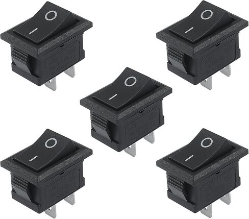 5 Pack Boat Rocker Switch, On/Off/on 3 Pin Switch 3 Position, Toggle Switch AC 6A/250V 10A/125V, for Car/Auto/Boat in Saudi Arabia