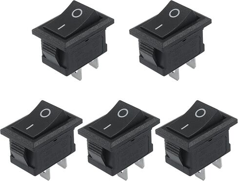 5 Pack Boat Rocker Switch, On/Off/on 3 Pin Switch 3 Position, Toggle Switch AC 6A/250V 10A/125V, for Car/Auto/Boat in Saudi Arabia