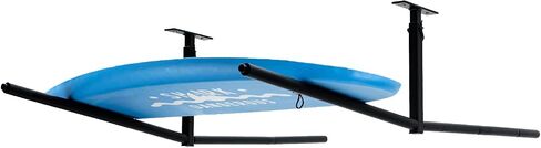 MyGift Garage Ceiling Mounted Industrial Metal SUP and Surfboards Adjustable Storage Rack, Space Saving Hanging Ladder Holder Rack, 2 Piece Set in Saudi Arabia