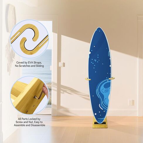 TWO STONES Paddle Board Rack Storage, Vertical Surfboard Stand, Surfboard Rack for Wall-Free to Display Indoor and Outdoor Hold Up to 80cm Width in Saudi Arabia