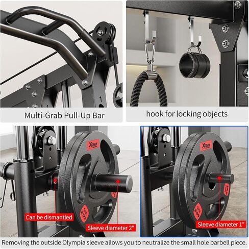Smith Machine with Cable Crossover System, Multi-Function Power Cage Squat Rack for Home Gym, Power Rack and Packages Weight Sets. in Saudi Arabia