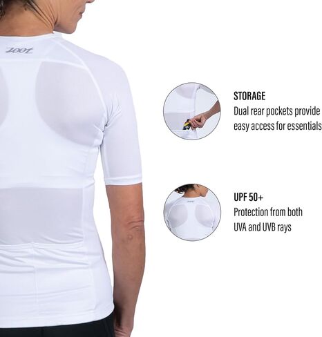 Zoot Women’s Core Tri Aero Jersey, Lightweight, Moisture-Wicking Triathlon Full Zip Top with Secure Storage & UPF 50+ in Saudi Arabia