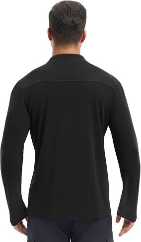 baleaf Fleece Quarter Zip Pullover Men Sweatshirt with Zipper Pocket Reflective Strip Running Golf Causal in Saudi Arabia