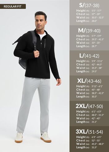 baleaf Fleece Quarter Zip Pullover Men Sweatshirt with Zipper Pocket Reflective Strip Running Golf Causal in Saudi Arabia