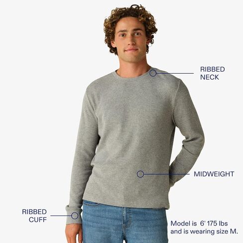 Fair Harbor The Hudson –– Men's Waffle Crewneck Outerwear –– Incredibly Soft, Breathable and Lightweight in Saudi Arabia