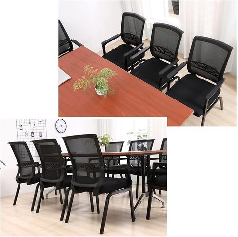 High Back Ergonomic Office Chair with Lumbar Support, Mesh Computer Desk Chair with Cushion, Swivel Staff Chair for Home & Conference(A) in Saudi Arabia