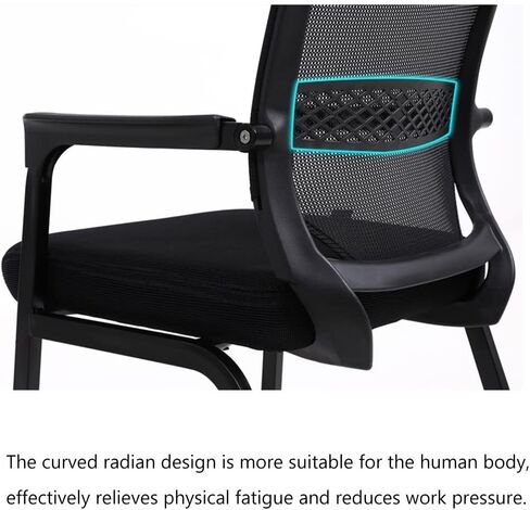 High Back Ergonomic Office Chair with Lumbar Support, Mesh Computer Desk Chair with Cushion, Swivel Staff Chair for Home & Conference(A) in Saudi Arabia