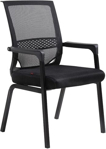 High Back Ergonomic Office Chair with Lumbar Support, Mesh Computer Desk Chair with Cushion, Swivel Staff Chair for Home & Conference(A) in Saudi Arabia