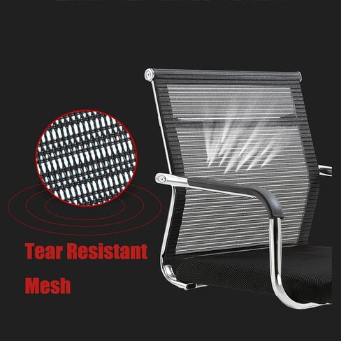 Ergonomic Mesh Office Chair with Lumbar Support, Swivel Task Computer Chair with Latex Cushion & PU Wheels for Study, Home, or Conference Room(C) in Saudi Arabia