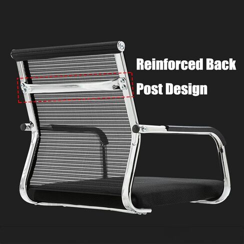 Ergonomic Mesh Office Chair with Lumbar Support, Swivel Task Computer Chair with Latex Cushion & PU Wheels for Study, Home, or Conference Room(C) in Saudi Arabia