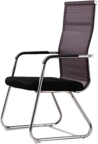 Ergonomic Office Meeting Chair with Backrest, Breathable Mesh Computer Chair for Home & Conference, Comfortable Bow Frame Chair for Long Sitting(B) in Saudi Arabia