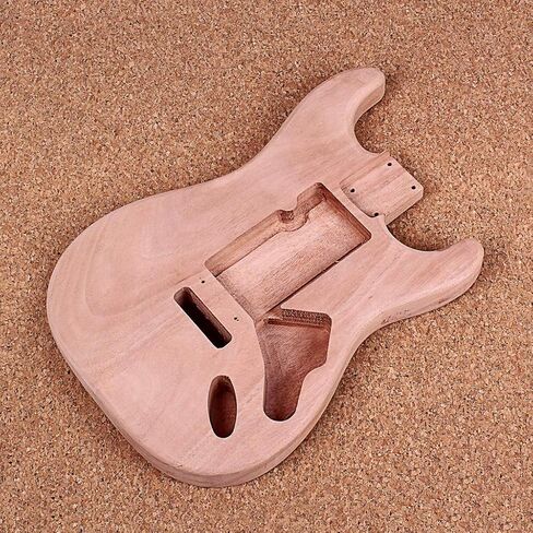 Alnicov Unfinished Electric Guitar Body for Fender Stratocaster ST Guitar DIY Accessory Red Walnut Wood in Saudi Arabia