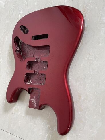 Electric Guitar Body Mahogany Wood ST Style DIY Guitar Body Humbucker/Single/Humbucker Candy Apple Red. in Kuwait