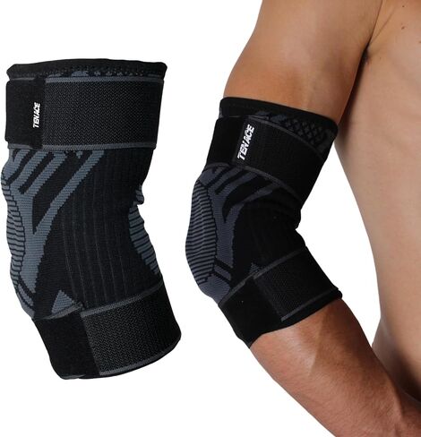 Tenace Jiu Jitsu Elbow Brace, Grappling - Compression Elbow Protection and Padded MMA, BJJ, Muay Thai, Judo - High Durability and Performance Unisex in Saudi Arabia