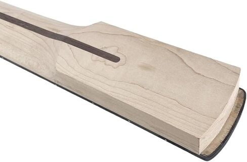 Electric Bass Neck Reverse Headstock 22 Fret 34 Inch - Maple Fretboard with Black Block Inlays & Binding, Bolt-On Design for 4-String Bass Builds (42mm Nut) in Saudi Arabia