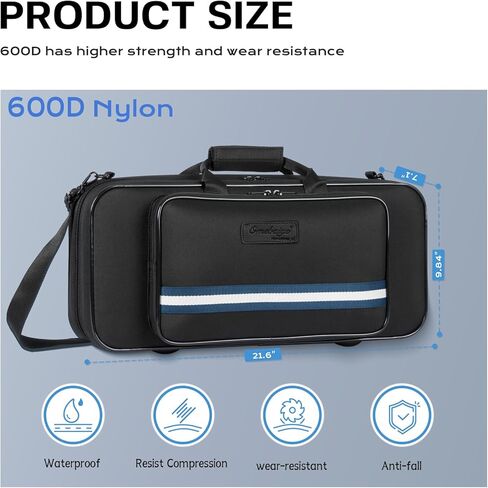 حقيبة بوق خفيفة للغاية - نايلون 600D، حقيبة ناعمة خفيفة الوزن ومقاومة للماء مع حزام كتف، حقيبة ظهر مثالية للحمل اليومي؛ (BGD-البوق) in Kuwait