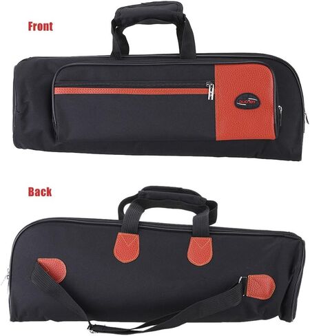 Walfront Trumpet Bag 600D Oxford Case 15mm Thicken Padded Foam Trumpet Gig Bag with Adjustable Shoulder Strap Pocket for Sheet Music Black in Saudi Arabia