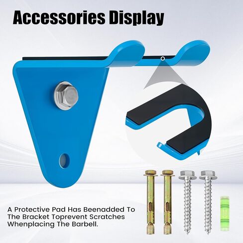 Wall-Mounted Gym Organizer, Resistance Band Storage Rack, Barbell Holder Wall Mount, Dumbbell Storage, Home Gym Accessories Holder in Saudi Arabia
