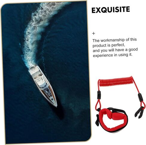 Luxshiny Boat Engine Safety Lanyard Harness Cord Emergency Stop Switch for Outboard Motors Durable Design for Quick Activation Boat Safety in Saudi Arabia