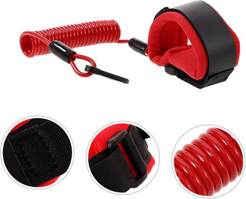 Luxshiny Boat Engine Safety Lanyard Harness Cord Emergency Stop Switch for Outboard Motors Durable Design for Quick Activation Boat Safety in Saudi Arabia