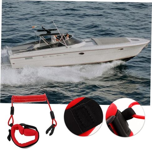 Luxshiny Boat Engine Safety Lanyard Harness Cord Emergency Stop Switch for Outboard Motors Durable Design for Quick Activation Boat Safety in Saudi Arabia