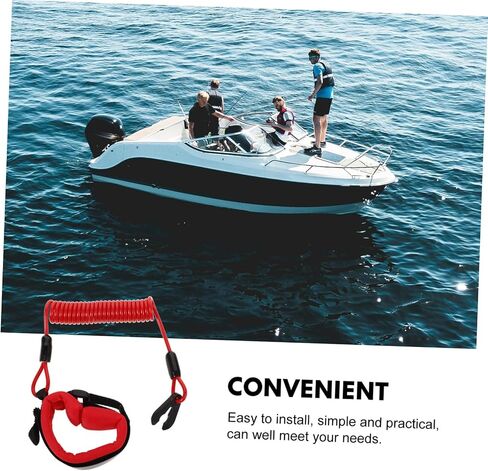 Luxshiny Boat Engine Safety Lanyard Harness Cord Emergency Stop Switch for Outboard Motors Durable Design for Quick Activation Boat Safety in Saudi Arabia