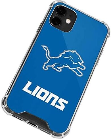 Skinit Clear Phone Case Compatible with iPhone 12 - Officially Licensed NFL Detroit Lions Distressed Design in Saudi Arabia