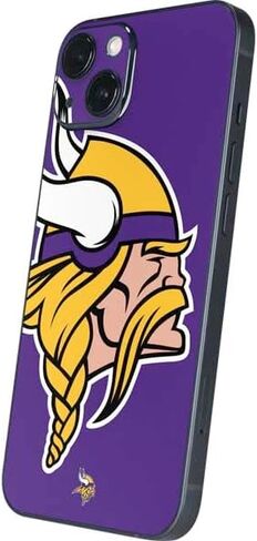 Skinit Decal Phone Skin Compatible with iPhone 15 - Officially Licensed NFL Minnesota Vikings Large Logo Design in Saudi Arabia