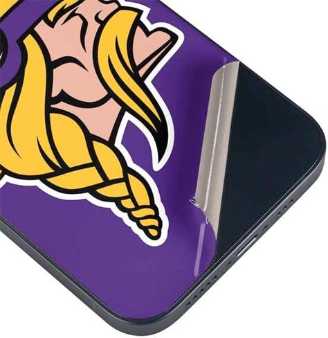 Skinit Decal Phone Skin Compatible with iPhone 15 - Officially Licensed NFL Minnesota Vikings Large Logo Design in Saudi Arabia