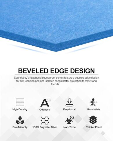 18 Pack Soundproof Wall Panels Self-Adhesive, Square Sound Proof Foam Panels for Wall, High Density Acoustic Panels, Acoustic Foam Panels for Home Office, Reccording Studio 12" X 12" X 0.4" Black in Kuwait