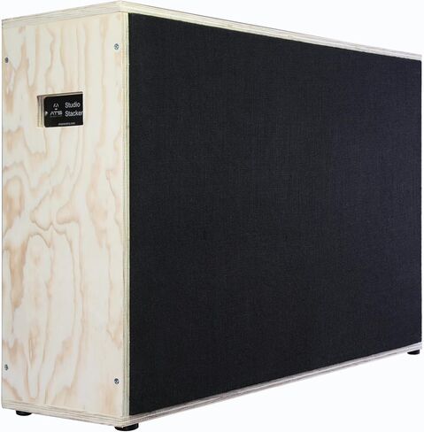ATS Acoustics Studio Stacker محمول وقابل للتكديس مصيدة جوبو وباس مقاس 24 بوصة × 36 بوصة × 10 بوصة (وجه أسود/أسود، لمسة نهائية من خشب البتولا الطبيعي) in Kuwait