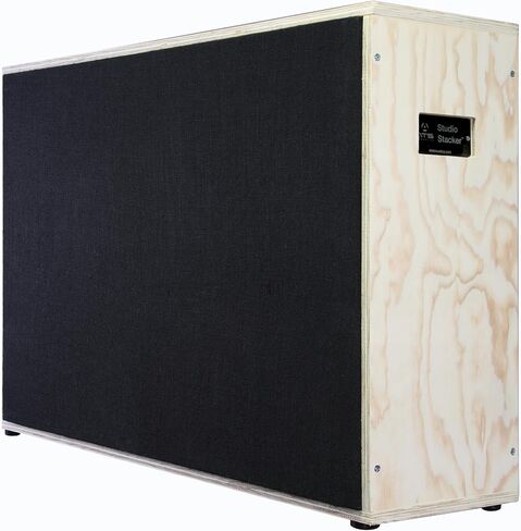 ATS Acoustics Studio Stacker محمول وقابل للتكديس مصيدة جوبو وباس مقاس 24 بوصة × 36 بوصة × 10 بوصة (وجه أسود/أسود، لمسة نهائية من خشب البتولا الطبيعي) in Kuwait