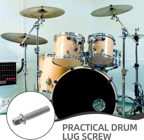 6 Pcs Snare and Bass Drum Tension Rod Screws - Key Accessories for Drum Kit Components With Washers in Saudi Arabia
