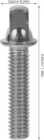 6 Pcs Snare and Bass Drum Tension Rod Screws - Key Accessories for Drum Kit Components With Washers in Saudi Arabia