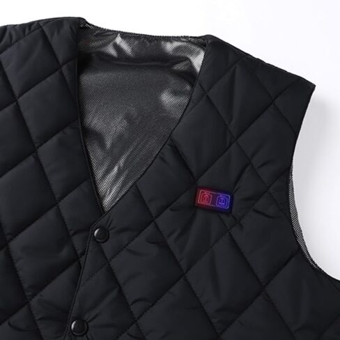 سترات شتوية للرجال والنساء برقبة على شكل V 2 تحكم 16 منطقة جيليه سترة دافئة سترات مبطنة خفيفة الوزن in Kuwait