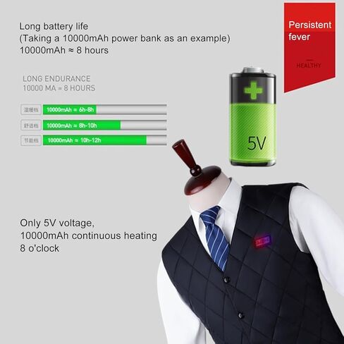 سترات شتوية للرجال والنساء برقبة على شكل V 2 تحكم 16 منطقة جيليه سترة دافئة سترات مبطنة خفيفة الوزن in Kuwait