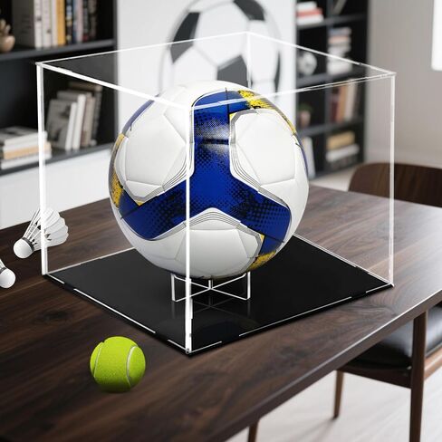 [4 عبوات] حامل كرة السلة مقاس 3.54 × 1.3 بوصة، حامل كرة أكريليك شفاف للعرض، حامل تخزين لكرة القدم والكرة الطائرة وكرة السلة والرجبي in Kuwait