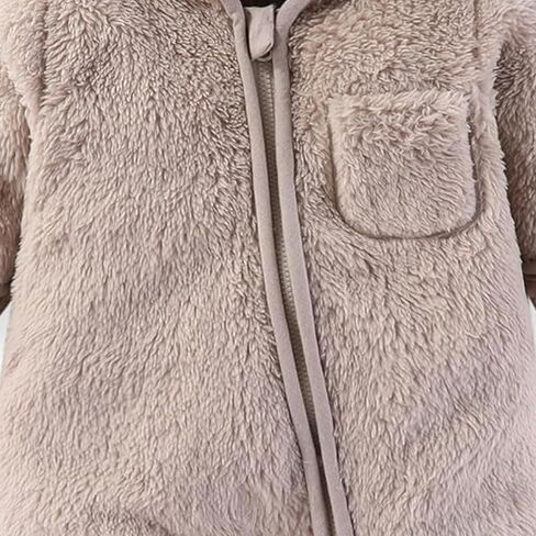 Newborn Baby Snowsuit Baby Girl Boys Clothes Winter Warm Fleece Hooded Romper Jumpsuit Infant Costume 0-12 Months in Kuwait