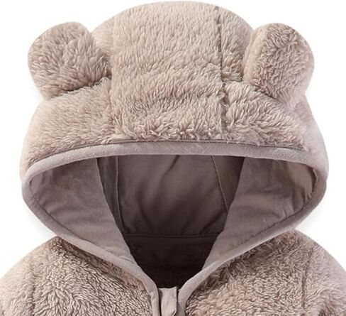 Newborn Baby Snowsuit Baby Girl Boys Clothes Winter Warm Fleece Hooded Romper Jumpsuit Infant Costume 0-12 Months in Kuwait