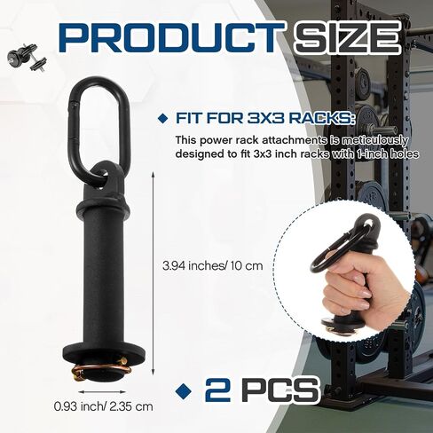 Lasnten 2 Pack Power Cage Squat Rack Home Gym Equipment Attachments Accessory Fits 3x3 Rack with 1" Hole for Power Strength Training Workouts in Saudi Arabia