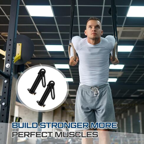 Lasnten 2 Pack Power Cage Squat Rack Home Gym Equipment Attachments Accessory Fits 3x3 Rack with 1" Hole for Power Strength Training Workouts in Saudi Arabia