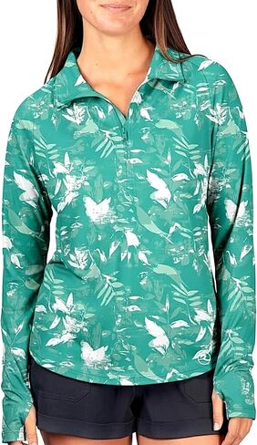 Reel Life Women's Long Sleeve - UPF 50+ Sun Protection Half Zip Shirt, Quick-Dry, Women’s Long Sleeve Tops, Athletic Pullover in Kuwait