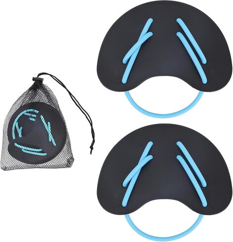 Swimming Paddles for Hands, Silicone Swim Training Paddles with Adjustable Straps Improves Speed and Form Lightweight Swim Hand Fins Lap Swimming Gear for Adults Kids in Saudi Arabia