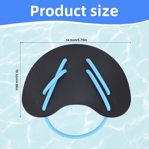 Swimming Paddles for Hands, Silicone Swim Training Paddles with Adjustable Straps Improves Speed and Form Lightweight Swim Hand Fins Lap Swimming Gear for Adults Kids in Saudi Arabia