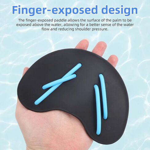 Swimming Paddles for Hands, Silicone Swim Training Paddles with Adjustable Straps Improves Speed and Form Lightweight Swim Hand Fins Lap Swimming Gear for Adults Kids in Saudi Arabia