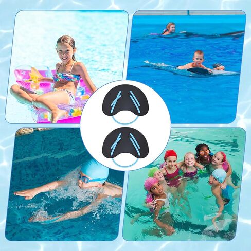 Swimming Paddles for Hands, Silicone Swim Training Paddles with Adjustable Straps Improves Speed and Form Lightweight Swim Hand Fins Lap Swimming Gear for Adults Kids in Saudi Arabia